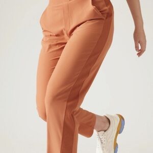 Athleta Tan Trousers High-Waisted Relaxed Fit